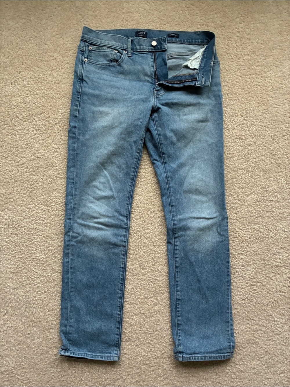 J. Crew Flex Straight Fit 29x30 Men's Jeans in Mid Blue Wash